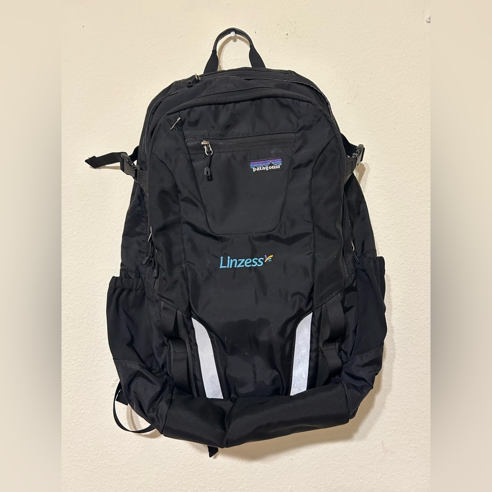 Patagonia Black Backpack with Embroidered Logo